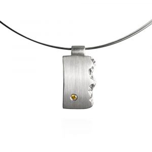 Das kleine KRA | Brodtener Steilufer Anhänger Silber mit Brillant klein