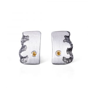 Das kleine KRA | Brodtener Steilufer Ohrstecker silber mit Brillant