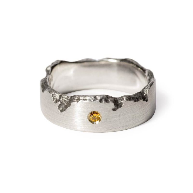 Das kleine KRA | Brodtener Steilufer Ring Silber mit Brillant