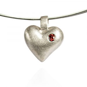 Das kleine KRA | Herz-Anhänger Silber mit Brillant