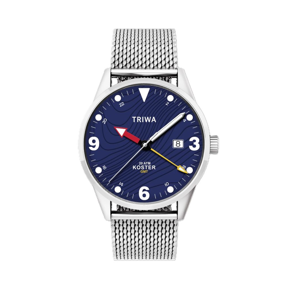 TRIWA Armbanduhr KOSTER "Ocean Plastic", blaues Zifferblatt