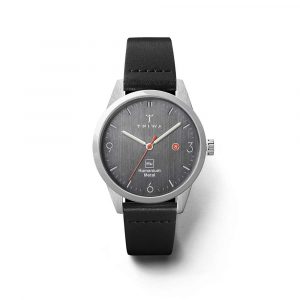 TRIWA Damenarmbanduhr aus "Humanium Metall", dunkles Zifferblatt