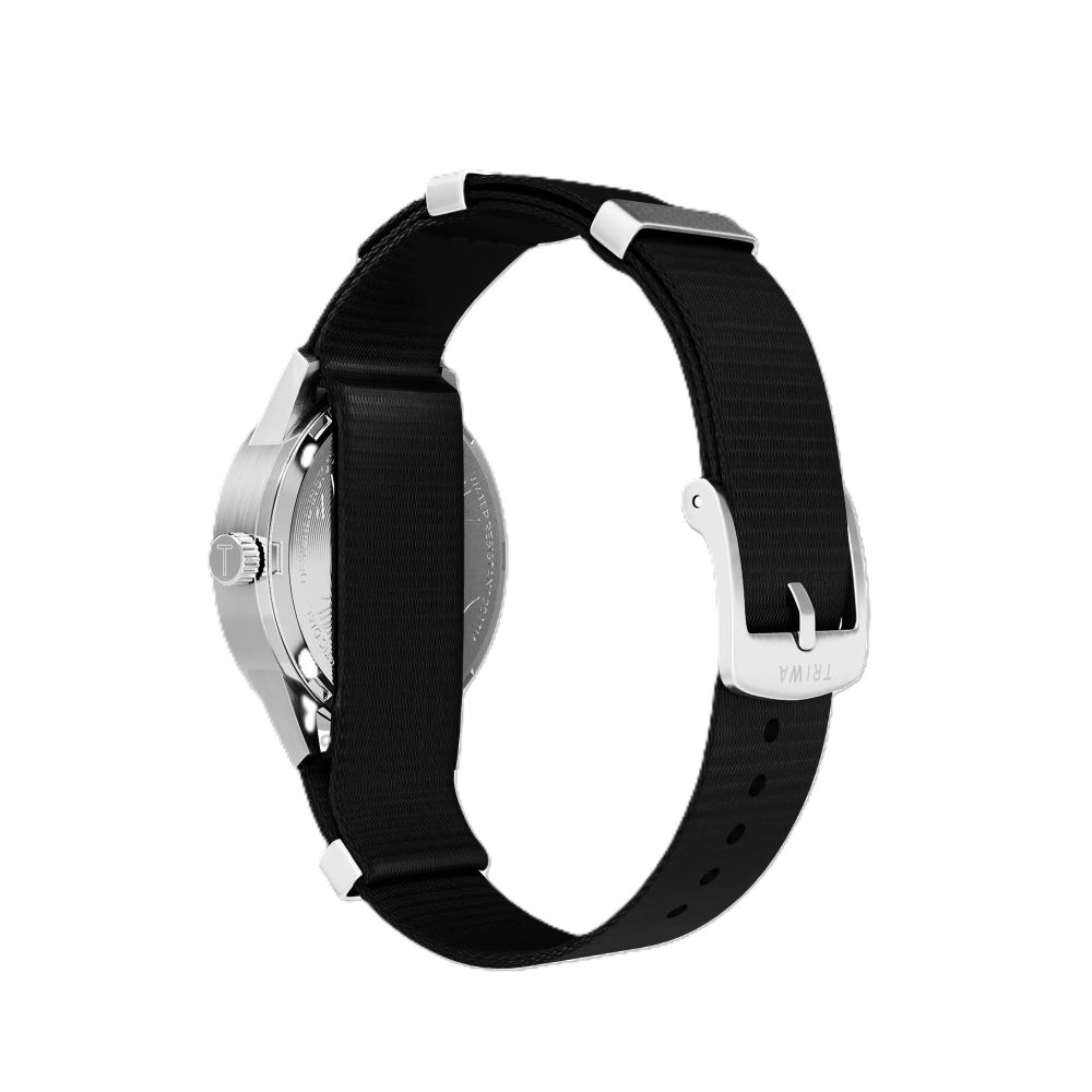 TRIWA Armbanduhr KOSTER "Ocean Plastic", schwarzes Zifferblatt mit Textilband – Bild 2