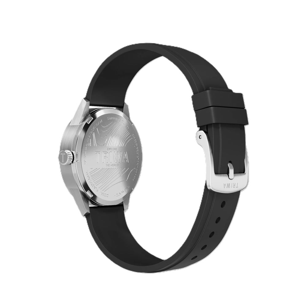 TRIWA Armbanduhr KOSTER "Ocean Plastic", schwarzes Zifferblatt, Silikonband – Bild 2