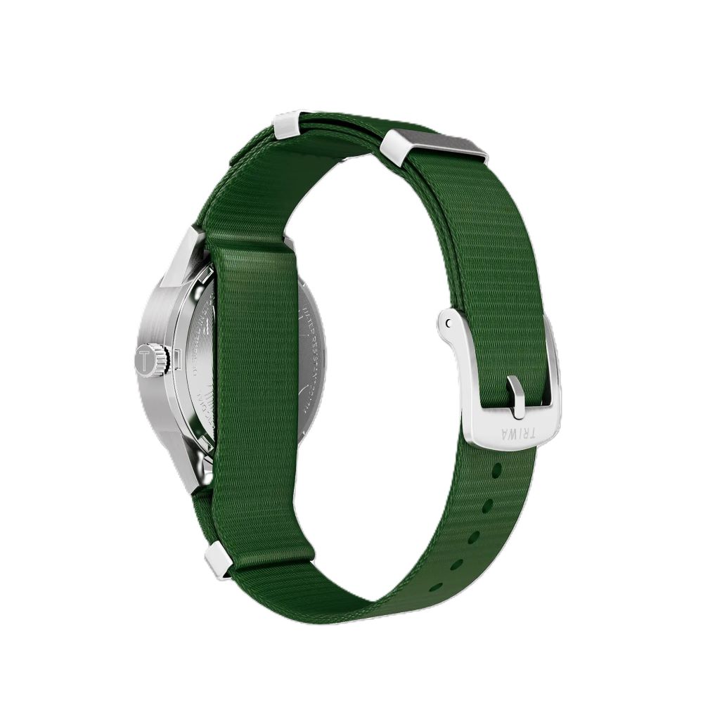 TRIWA Armbanduhr KOSTER "Ocean Plastic", grünes Zifferblatt mit Textilband – Bild 2