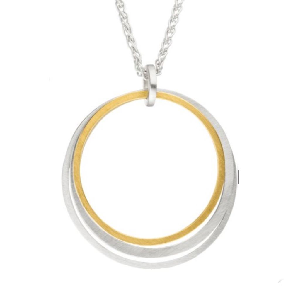 Collier Silber mit Gold (K1261w)