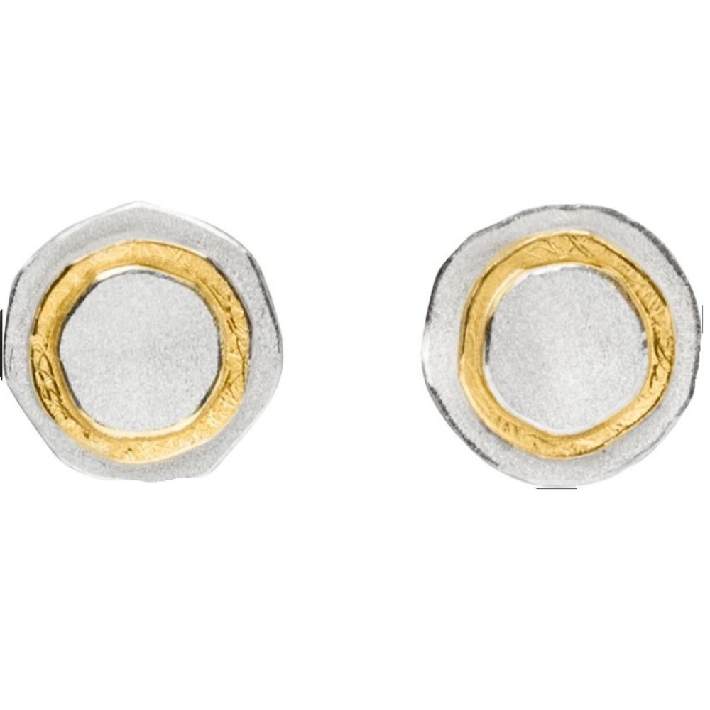 Ohrstecker Silber mit Gold (O690w)