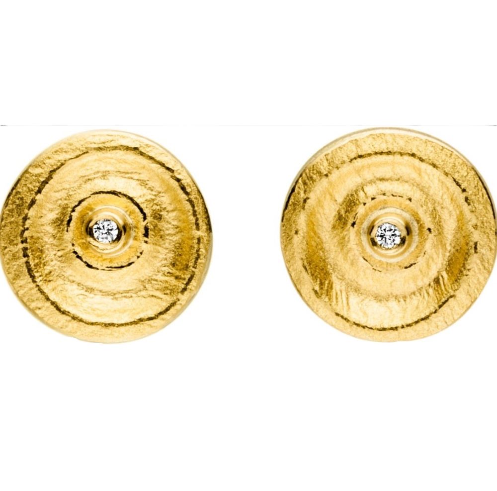 Ohrstecker Silber mit Gold und Brillanten (O822brw)