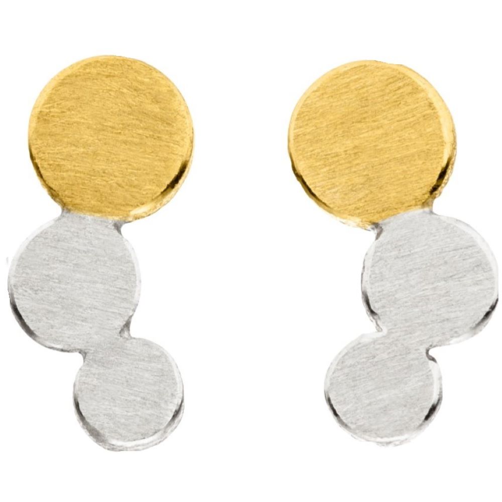 Ohrstecker Silber mit Gold (O866w)