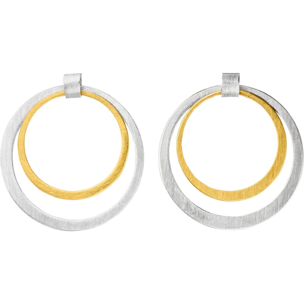 Ohrstecker Silber mit Gold (O873w)