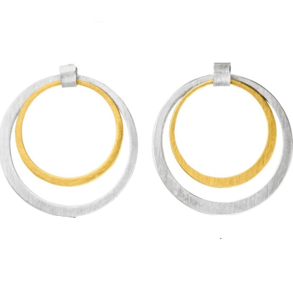 Ohrstecker Silber mit Gold (O873w)