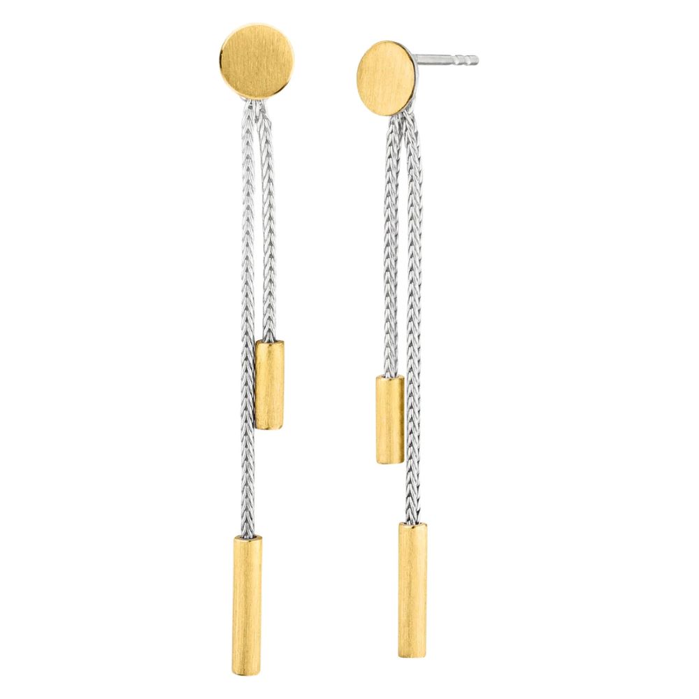 Ohrstecker Silber mit Gold (O975w)