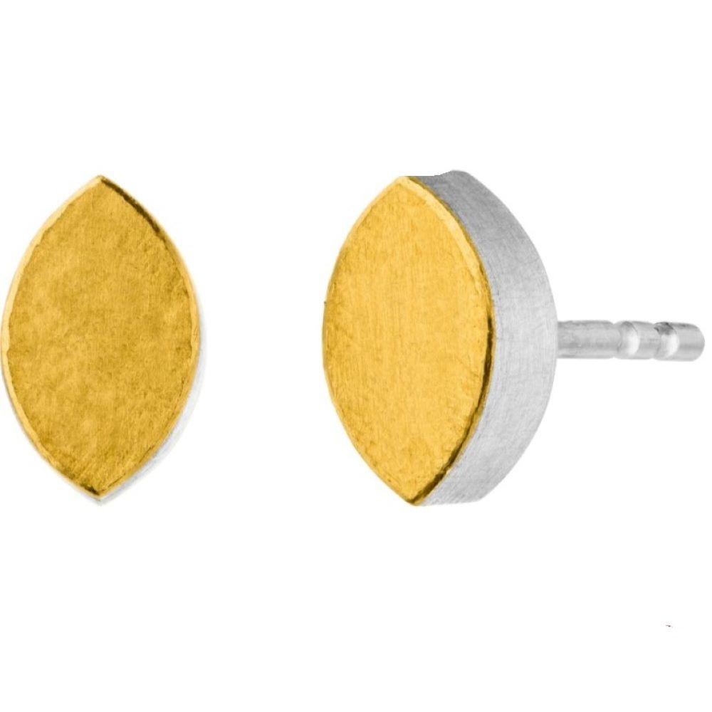 Ohrstecker Silber mit Gold (O991w)