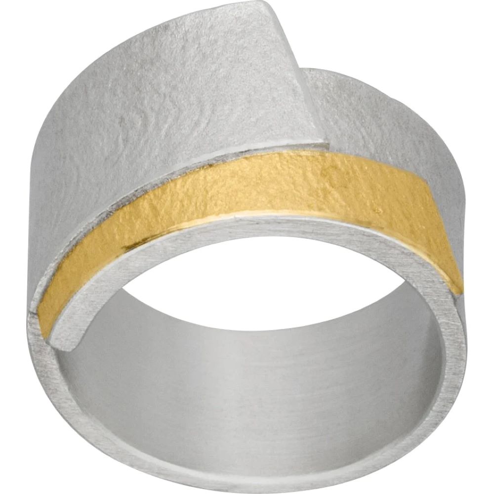 Ring Silber mit Gold (R1002w)