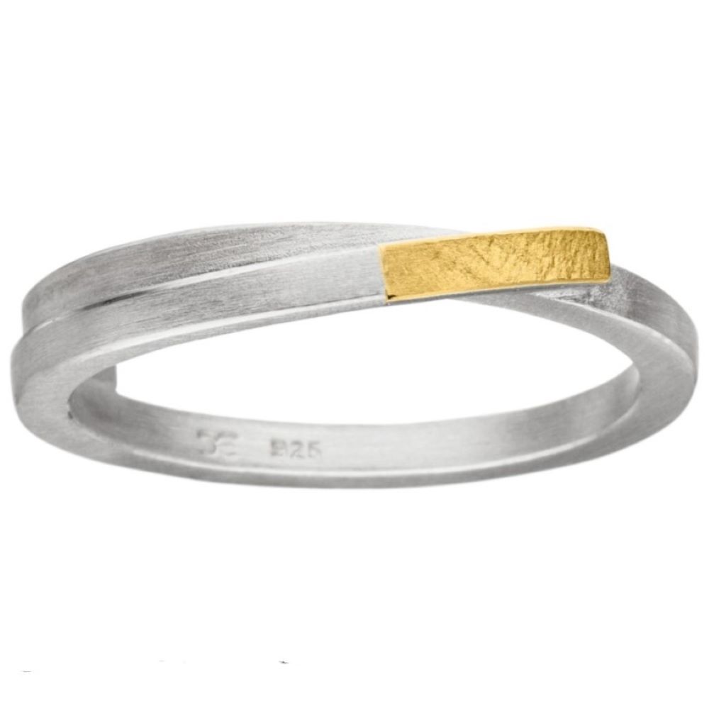 Ring Silber mit Gold (R1291w)