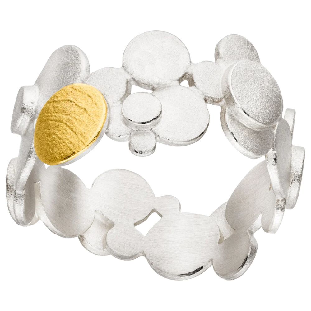 Ring Silber mit Gold (R1375w)